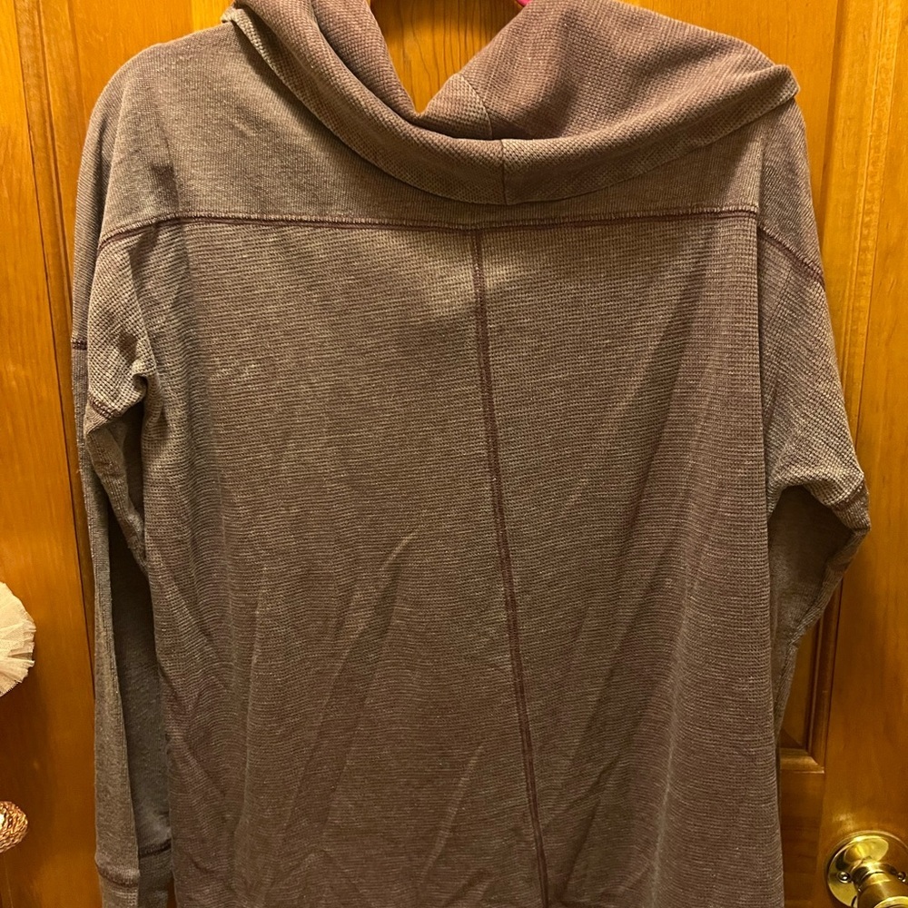 Lucky Brand Taupe Cowl Neck Sweater - Picture 3 of 3
